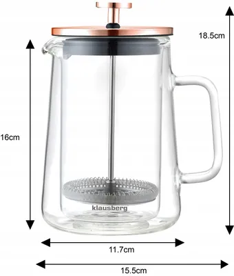 Produktbild von Gläserner French Press 600Ml Klausberg-Hervorragendes Aufbrühen von Kaffee und