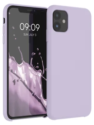 Produktbild von kwmobile Handyhülle für Apple iPhone 11 Hülle - Case Silikon - Kabelloses Laden - Schutzhülle Cover in Purple Cloud