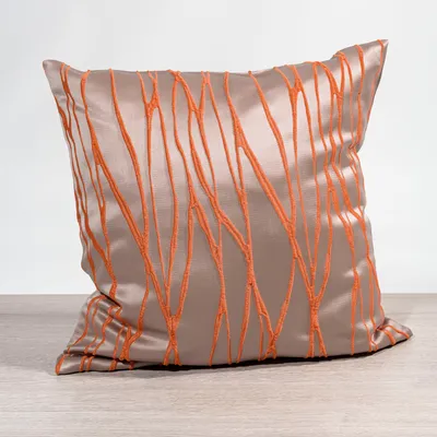 Produktbild von Kissen von Lysel - orange Obella 46x46, reines Polyester Dekokissen