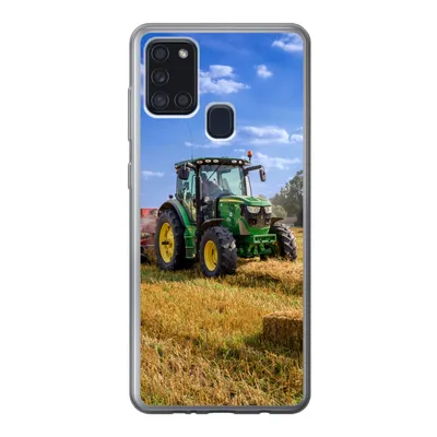 Produktbild von MuchoWow® Handyhülle Schutzhülle Hülle für Samsung Galaxy A21s Traktor - Bauernhof - Heu - Feld - Sonne - Landleben Silikon Softcase Handy Hülle - Hartschale