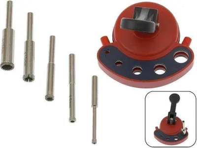 Imagen del producto de Kit de brocas de diamante, juego de herramientas para cortar con un engranaje de 6-8 mm y ventosa