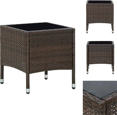 Produktbild von vidaXL Gartentisch Braun 40x40x45 cm Poly Rattan - Gartentische