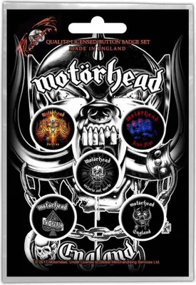 Image de Motorhead - Badges "England" Pack de 5 - Métal, plastique RO9929 (Taille unique) (Noir/Blanc/Bleu/Orange)