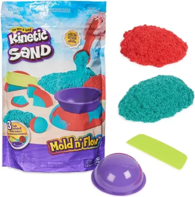 Produktbild von Spin Master Kinetic Sand - Mold n’ Flow Set, Spielsand, (680 Gramm