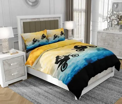 Immagine prodotto di Biancheria da letto 160x200 cm + 2x70x80 cm, set 3 pezzi, 100% cotone, cerniera, multicolore - SOVIO | So.0137