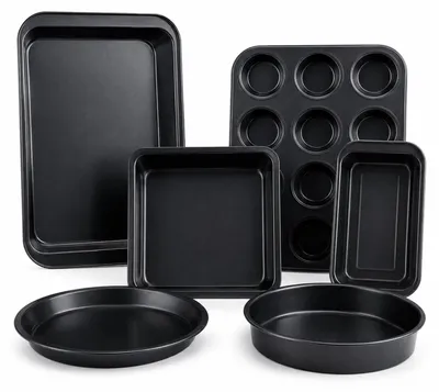 Backformen-Set 6-tlg., Antihaft, Kohlenstoffstahl, bis 230 °C, schwarz