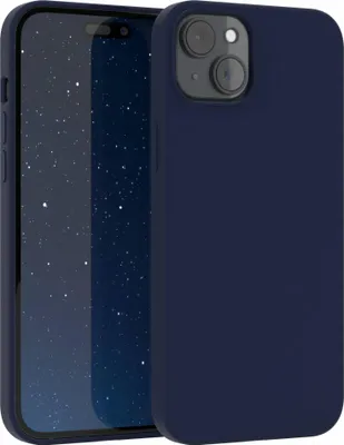Produktbild von EAZY CASE Silikonhülle für Apple iPhone 15 Plus Silikon Backcover Schutz in Blau