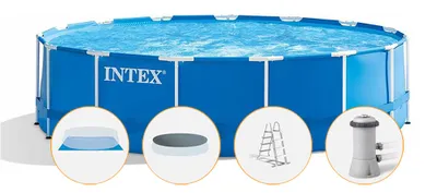 Obrázek produktu pro Intex 28242, 16805 l, Rámový bazén, Děti a dospělí, Žebřík, Modrá, 70 kg