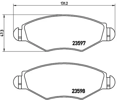 Produktbild von Brembo Bremsbelagsatz, Scheibenbremse Vorderachse P 61 063