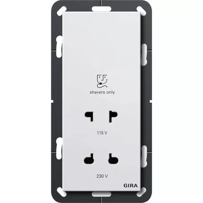 Produktbild von Gira 282003 RasierSteckdose 115 - 230 V System 55 Reinweiß