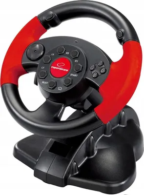 Zdjęcie produktu dla Esperanza - Zestaw kierownicy i pedałów - przewodowy - do Sony PlayStation 2, PC, Sony PSX, Sony PlayStation 3