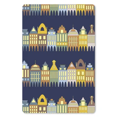 Produktbild von MuchoWow® Mauspad Mousepad Muster - Häuser - Gebäude 18x27 cm - Mousepads - Maus Mat - Pad - Mausunterlage