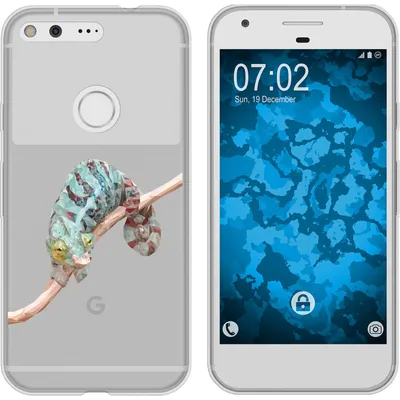 Produktbild von PhoneNatic Case kompatibel mit Google Pixel XL Silikon-Hülle Vektor Tiere Camelion M7