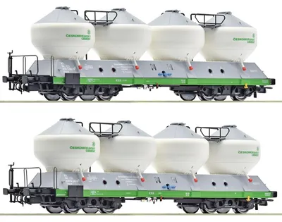 Image de Roco Sada, 2 wagons silos Uacs, ČD - 6600237