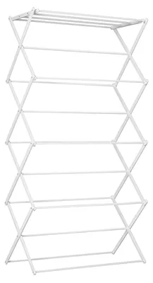 Image de Wasrek 8 niveaux - Séchoir à linge - Étagère à vêtements - Porte-linge - Support à linge - Pliable - Design gain de place