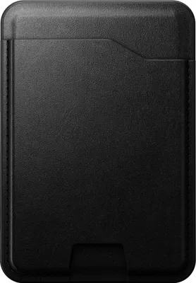 Image de Nomad Magsafe Horween cuir card portefeuille avec Find My – Intégré à l'application Localiser d'Apple – Peut contenir de 1 à 4 cartes de crédit – Rechargeable sans fil sur chargeur Qi ou MagSafe - Noir
