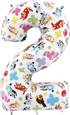 Produktbild von Folienballon Zahl 2, Blau, 66 cm Grabo