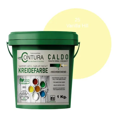 Produktbild von Contura BeGreen 1Kg. Kreidefarbe Shabby Chic Möbellack - 25 Vanilla Hill