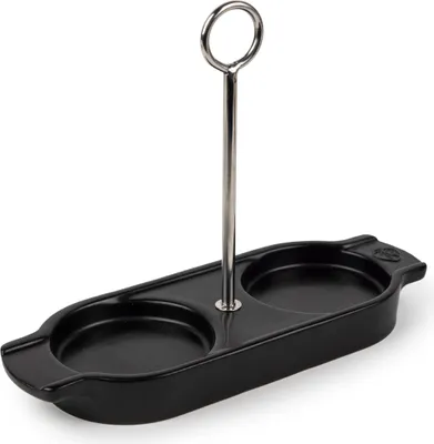 Produktbild von PEUGEOT Menage LINEA Keramik Schwarz 18cm mit Griff Gewürzmühlen Untersetzer