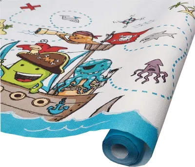 Zdjęcie produktu dla Papstar Tischdecke aus Papier 5 m x 1,2 m Pirate Crew lackiert
