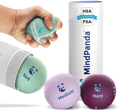 Imagen del producto de Pelota antistrés para fortalecer la fuerza de agarre | Diferentes niveles de resistencia para terapia de manos y dedos
