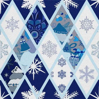 Image de OUTDOOR DECOSTOFFS OXFORD - Motif hiver géométrique