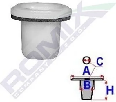 Immagine prodotto di ROMIX clip trim / modanatura di protezione C60431 per NISSAN NV200 / Evalia Bus 11x8mm