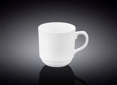 Produktbild von Wilmax Tasse 250 ml Weiß Porzellan für Heißgetränke WL-993017/A