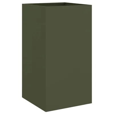 Obrázok produktu pre vidaXL Kvetináč olivovo zelený 42x38x75 cm oceľ