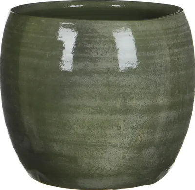 Produktbild von Mica Decorations Lester Blumentopf - H22 x Ø24 cm - Terrakotta - Grün
