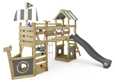 Image de Jeu de jardin Wickey StormFlyer avec balançoire et bacs à sable en anthracite