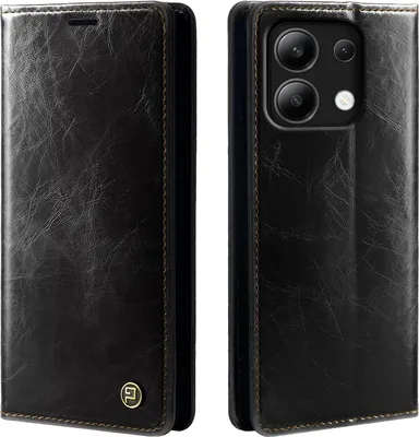 Produktbild von Handyhülle für Xiaomi Redmi Note 13 5G Kunstleder Flip Cover Hülle RFID Schutz Case Kartenfach Farbe: Schwarz