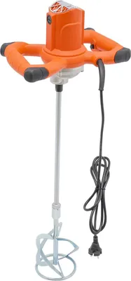 Immagine prodotto di Miscelatore per cemento e calcestruzzo - Miscelatore manuale - 2100 W - 6 velocità - 0-980 giri/min - 220 V - Con cavo - Arancione/Nero