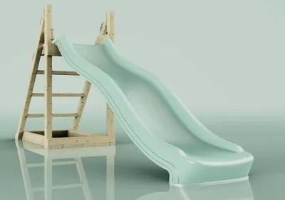 Produktbild von OutdoorToys Rutsche Werwolf aus Holz in Mintgrün 220cm 220cm