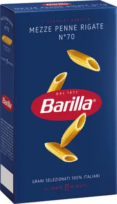 Produktbild von 28x Pasta Barilla - Mezze Penne Rigate N.70 - 500g - Italienische Nudeln