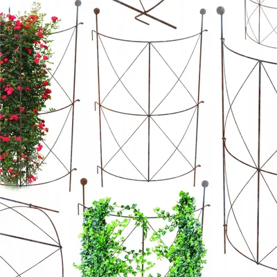 Produktbild von Kapaga Pflanzenstütze Rankhilfe Blumenhalter Staudenstütze Metall Rost 90 cm