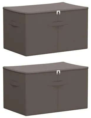 Produktbild von vidaXL Aufbewahrungsbox 2 stk. Vliesstoff 60 x 43 x 35 cm 90,3 L Grau