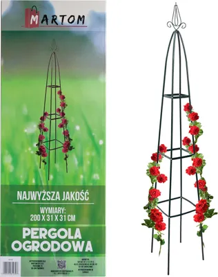 Zdjęcie produktu dla Perg-N0293 Pergola Ogrodowa Piramida Podpora Na Róże Pnacza Słup Metalowy