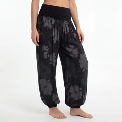 Produktbild von Sommerhose Damen Haremshose elastischer Bund leichte Hippie Pumphose Gr. 36-48