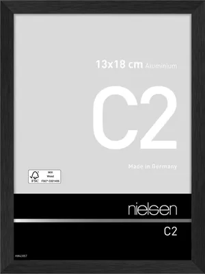 Zdjęcie produktu dla Aluminiowa ramka na zdjęcia Nielsen C2 13x18 cm czarna matowa struktura