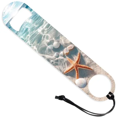 Productafbeelding van Omgoods - Strandster Flesopener met PolyurethanLeren Koord