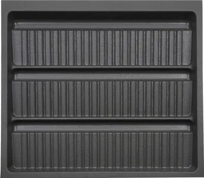 Produktbild von ORGA-BOX III Gewürzgläsereinsatz Tiefe 473 mm, Höhe 50,5 mm anthrazit Schubladeneinsätze Breite 491 mm für Schubladen 600 mm Canvas-Struktur