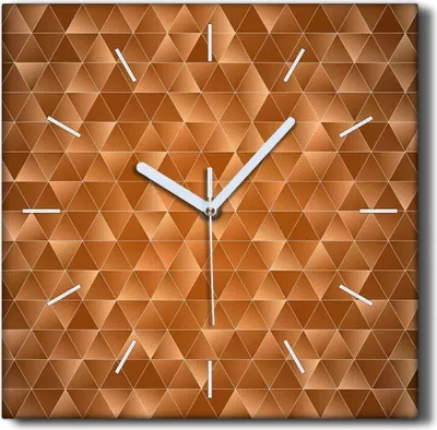 Produktbild von Coloray Hodiny Unikátní 30x30 cm  Tiché hodiny Pro obývací pokoj a kuchyň Nástěnné hodiny Plátno Černé ručičky hodin - Geometrické trojúhelníky
