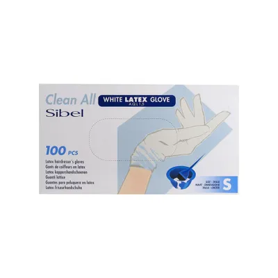 Produktbild von Sibel Lockenwickler Sibel Hygiëne Clean All White Latex Glove S 100Stuks
