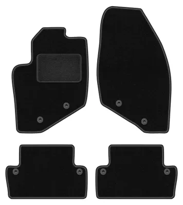 Produktbild von Velours-Fußmatten für Volvo S60 I 2000-2009 (Liftback) – 4-tlg, Schwarz, passgenau – Wielganizator LUX