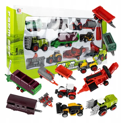 Zdjęcie produktu dla Duży Zestaw Pojazdów Rolniczych Traktor Kombajn
