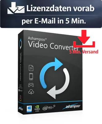 Produktbild von Ashampoo Video Converter (1 PC - perpetual) ESD Bild, Video Audio 5 Min. Versand als Download per Mail