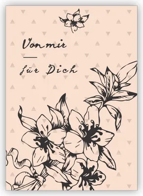 Produktbild von Elegante Geschenk Grußkarte mit Lilien: Von mir für Dich