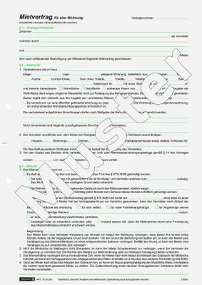 Produktbild von BRUNNEN Vertragsformular Mietvertrag Wohnungen A4 6 Blatt