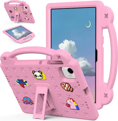 Produktbild von Schutzhülle für Honor Pad X9A 11,5 2025 Niedliche Hülle für Kinder, Stoßfest mit Griff und Ständer Pink